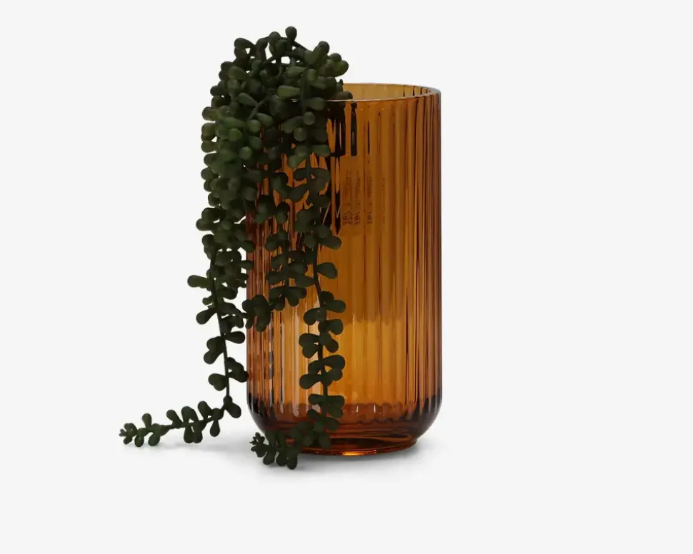 Lyngby vase glas amber H.20 cm
