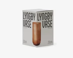 Lyngby vase glas amber H.20 cm