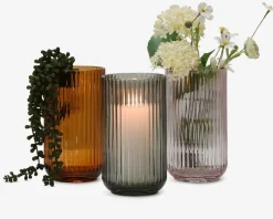 Lyngby vase glas amber H.20 cm