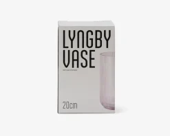 Lyngby vase glas pink H.20 cm