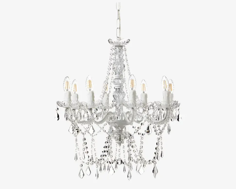 Lysekrone Imperial 8-armet Hvid Ø.55 cm