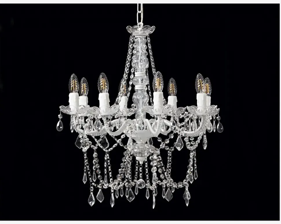 Lysekrone Imperial 8-armet Hvid Ø.55 cm