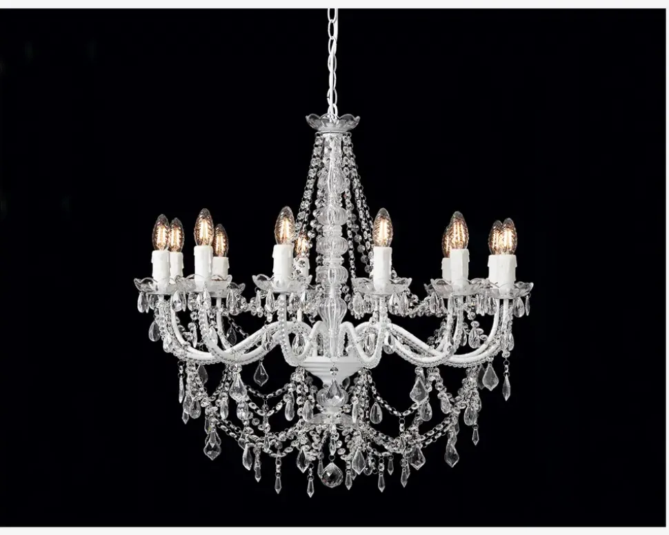 Lysekrone Imperial 12-Armet Hvid Ø.74 cm