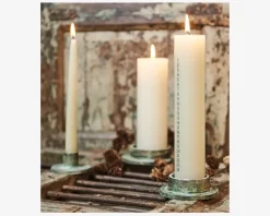 Lysestage Alu Antik Grøn Ø.8 cm