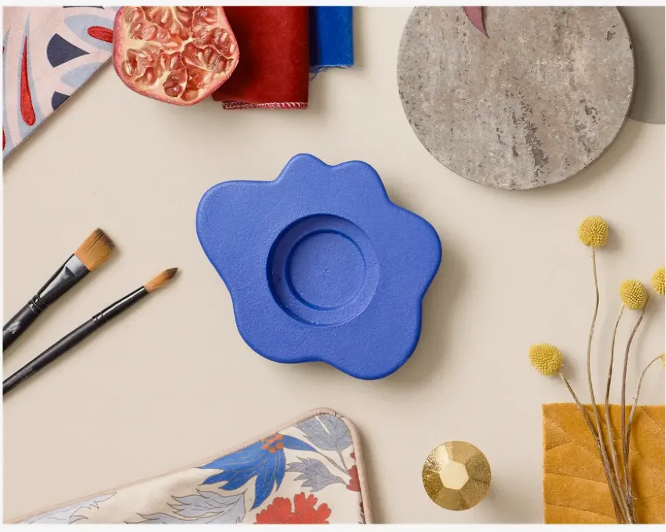 Lysestage Disree Blå 17x14cm