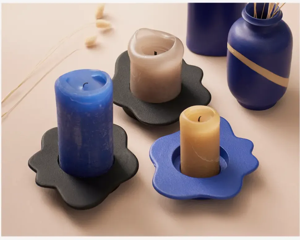 Lysestage Disree Blå 17x14cm