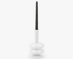 Lysestage double bubble hvid H.17 cm