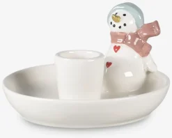 Lysestage kronelys snemand Ø.10 cm