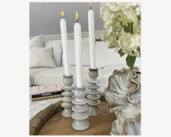 Lysestage sand H.14 cm