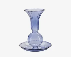 Lysestage Tulip Blå H.11,5 cm