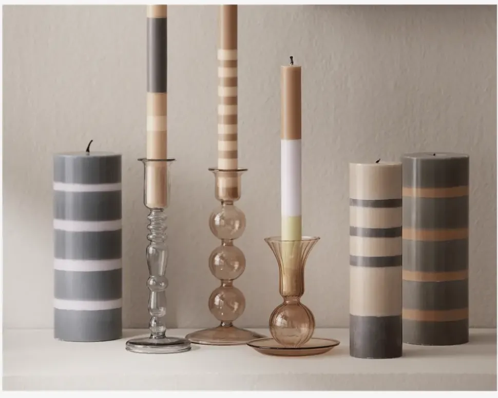 Lysestage Tulip Orange H.11,5 cm