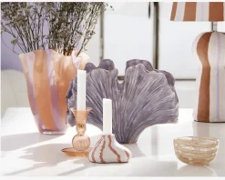 Lysestage Tulip Orange H.11,5 cm