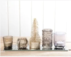 Lysestager på Spejl Champagne