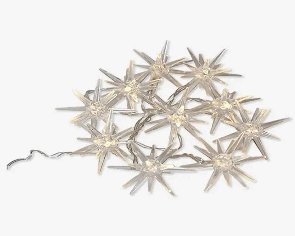 Lyskæde 10 Stjerner Klar Med Timer