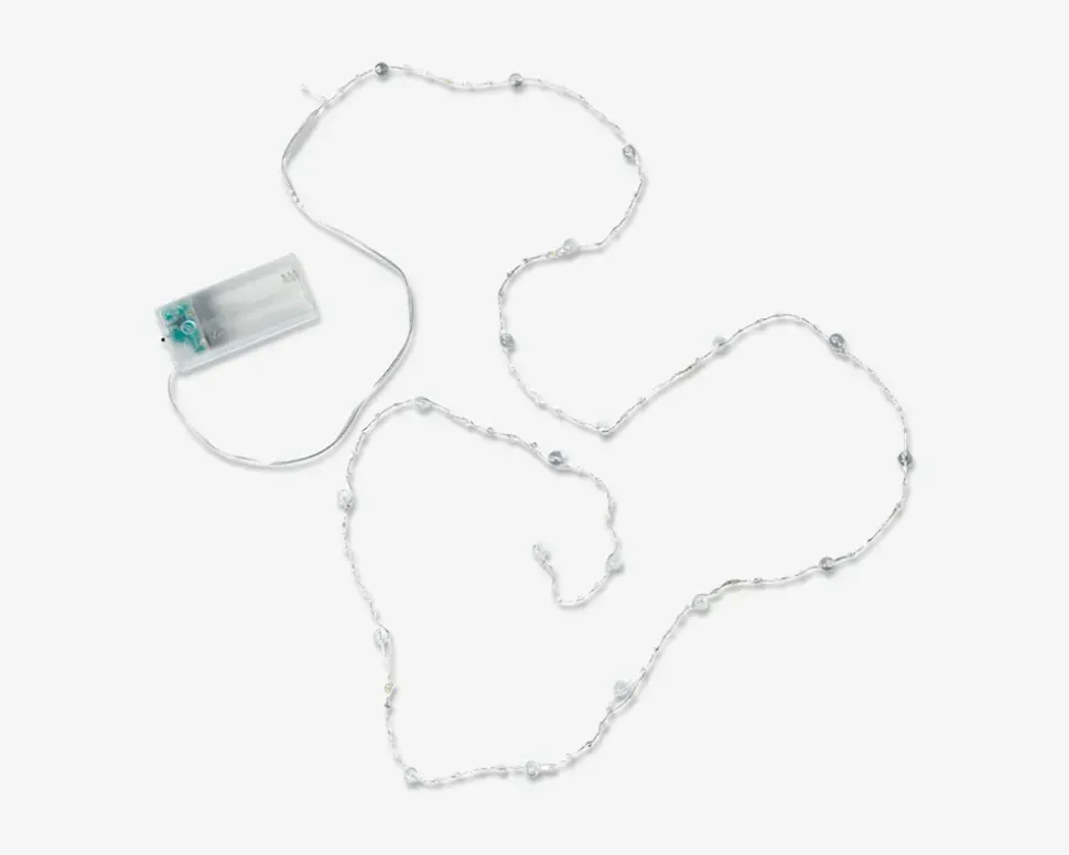 Lyskæde m/perler 15 LED 1,7 meter