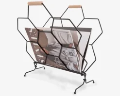 Magasinholder Honeycomb sort H.45 cm