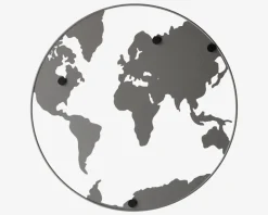 Magnettavle verden jern grå Ø.50 cm