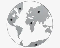 Magnettavle verden jern hvid Ø.50 cm
