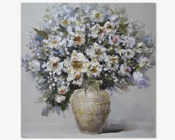 Maleri blomst vase 100x100 cm