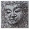 Maleri buddha grå 80x80 cm