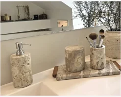 Marmor Krukke Med Låg Sand H.11