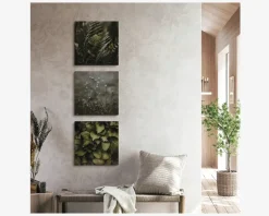 Metal Billede Grønne Planter 40 x 40 cm