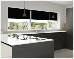 MørkL. Uni m. Kæde 100x175 cm Sort