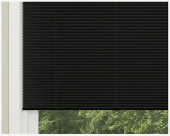 Mørk.Plisse Touch 60x160 cm Sort