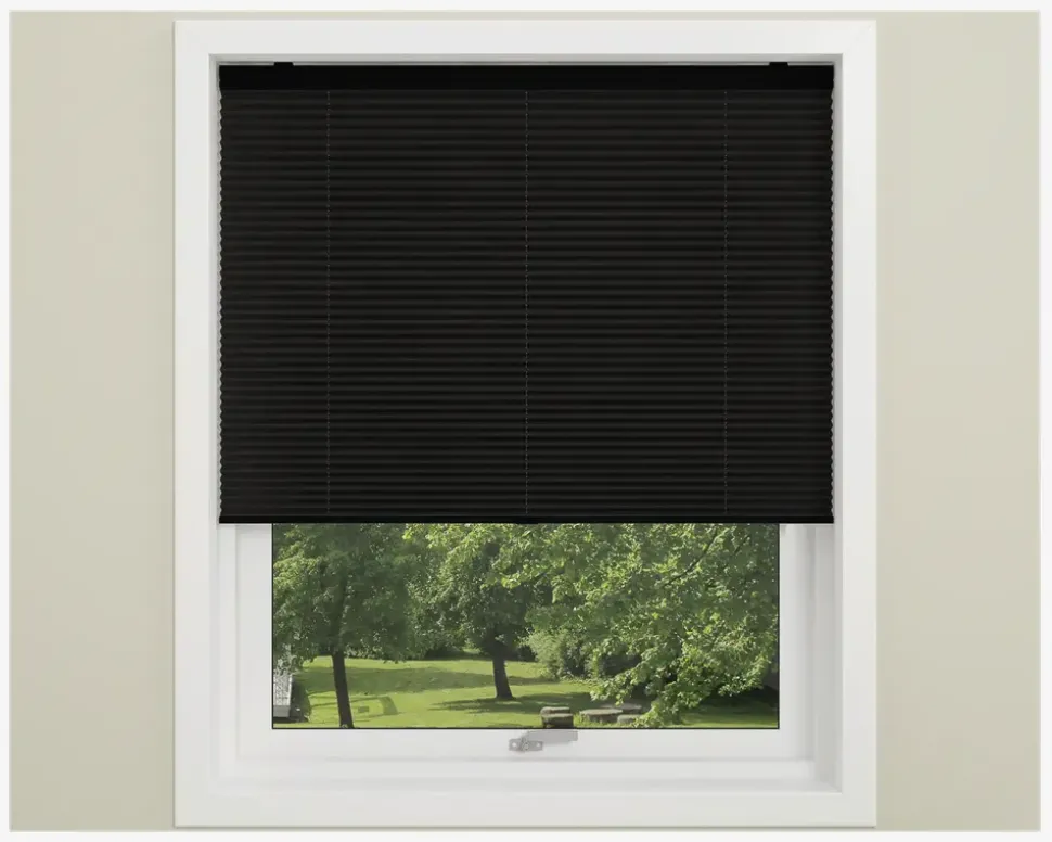 Mørk.Plisse Touch 120x160 cm Sort