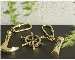 Nøglering guld ass L.12 cm