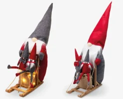 Nisse på slæde ass H.50 cm