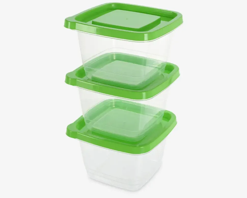 Opbevaringsboks Grønt Sæt 3 stk.