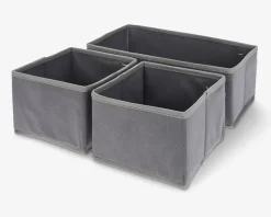 Opbevaringskasser grå 3 stk.