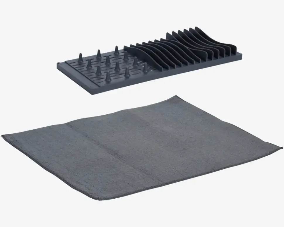 Opvaskestativ Med Måtte Grå