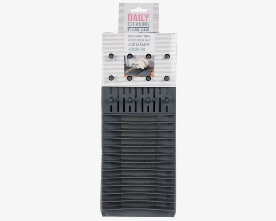 Opvaskestativ Med Måtte Grå