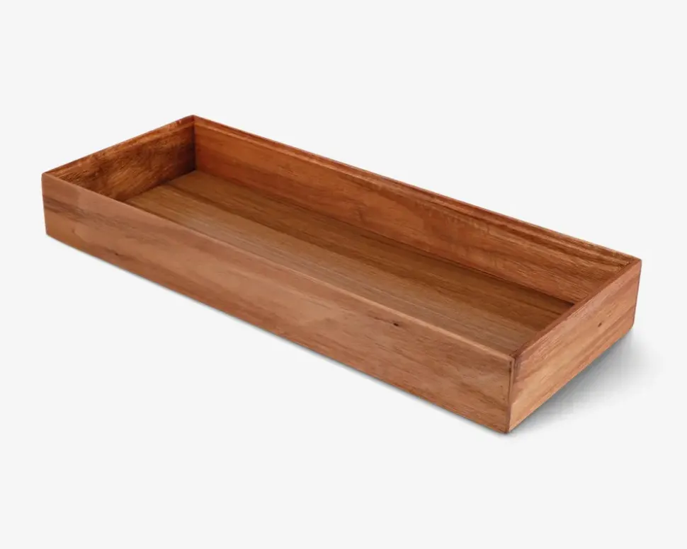 Organiserings bakke akacietræ 37x15 cm
