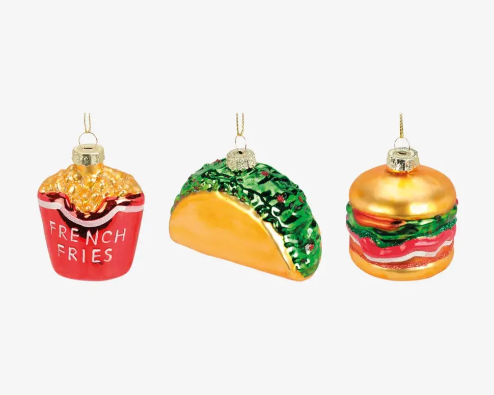 Ornamenter Fast Food Sæt 3 Stk.
