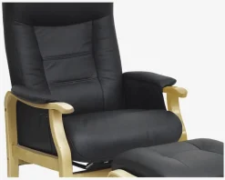 Otium Stol Sort Læder/Natur