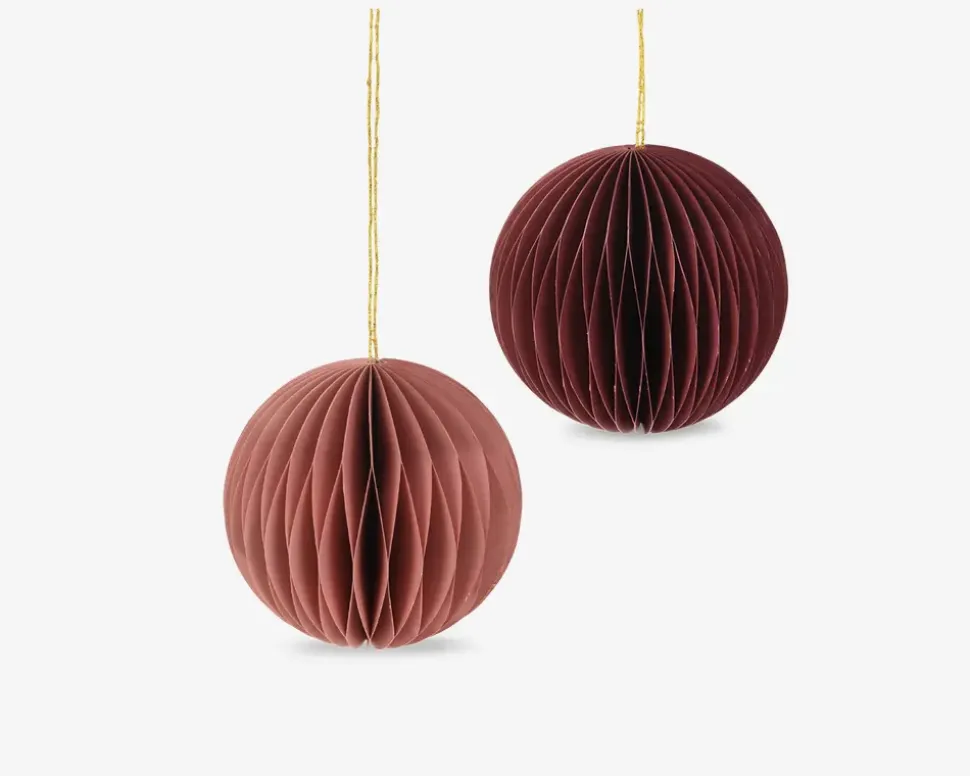 Papir Honeycomb Kugle Lysserød Ass. Ø. 8 cm