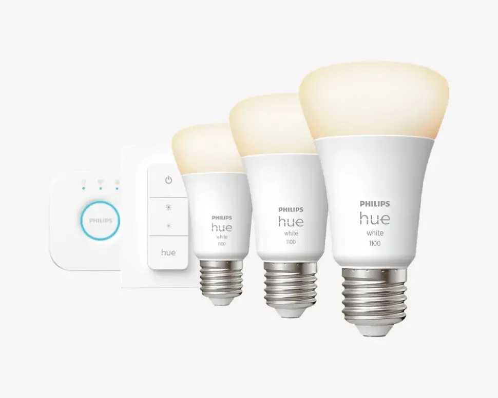 Philips Hue Starterkit 3x E27 + Dimmer + Hue Bridge