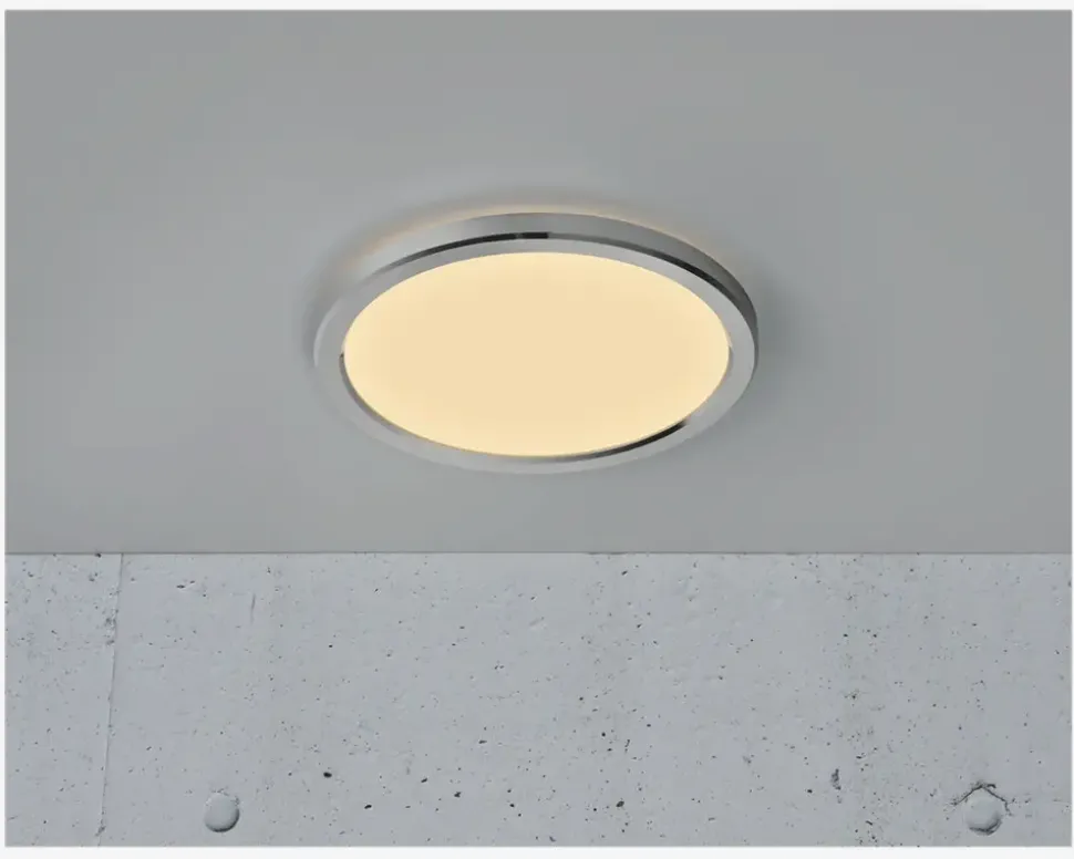 Plafond Oja Krom/Hvid Ø.30 cm