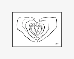 Plakat 50 x 70 cm Babyfødder