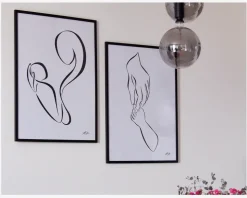 Plakat 50 x 70 cm Kvinde & Barn