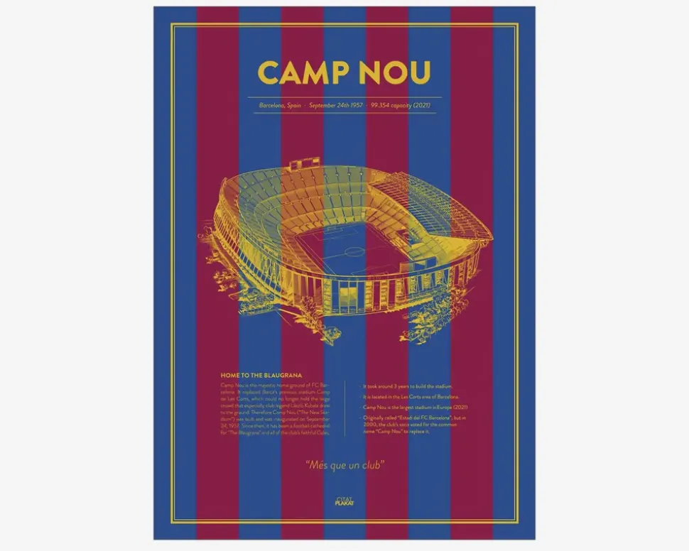 Plakat Camp Nou Barcelona 50x70 cm