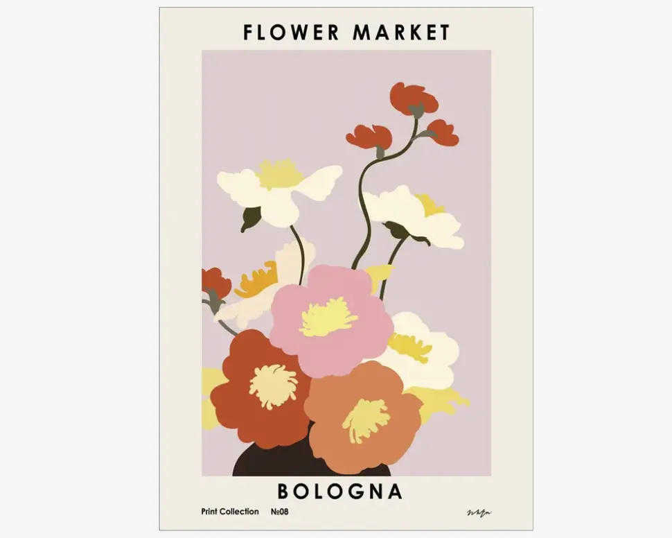 Plakat flower market 30x40 cm