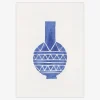Plakat Linocut Vase A5