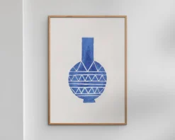 Plakat Linocut Vase A5