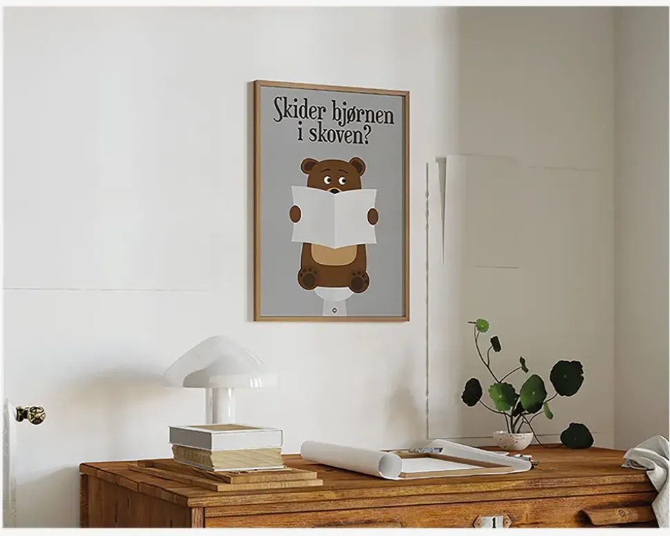 Plakat Skider Bjørnen I Skoven?