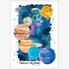 Plakat Solsystemet 50x70 cm