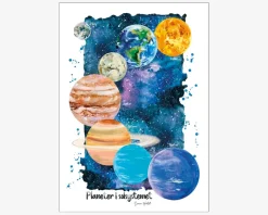 Plakat Solsystemet 50x70 cm